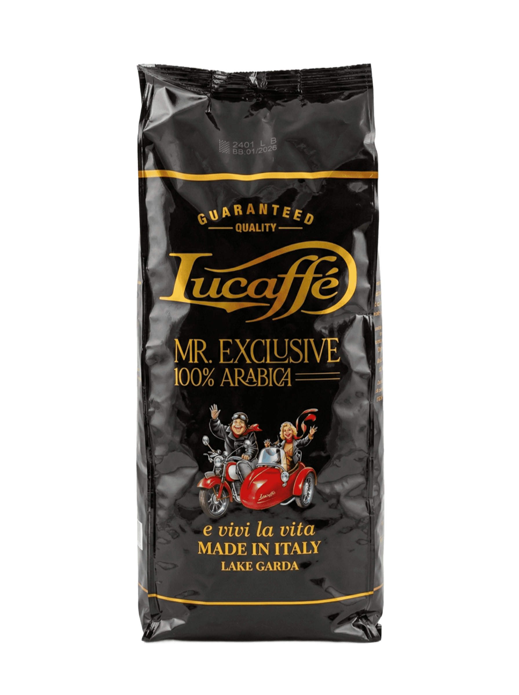Café en grains Lucaffè Mr Exclusive 1kg - 100% Arabica - torréfaction italienne