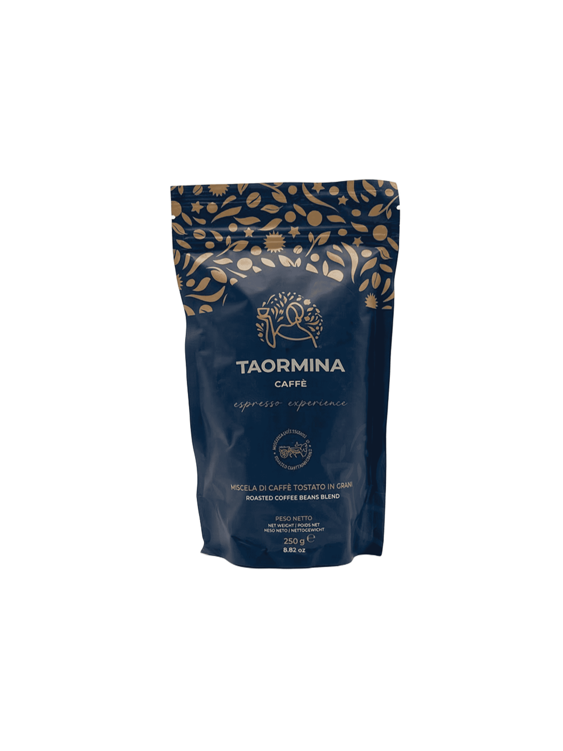 Café en grains Taormina Caffè Espresso Experience 250g — blend sicilien artisanal 60% Arabica 40% Robusta