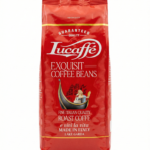Avant du paquet de café en grains Lucaffè exquisit en format 1kg
