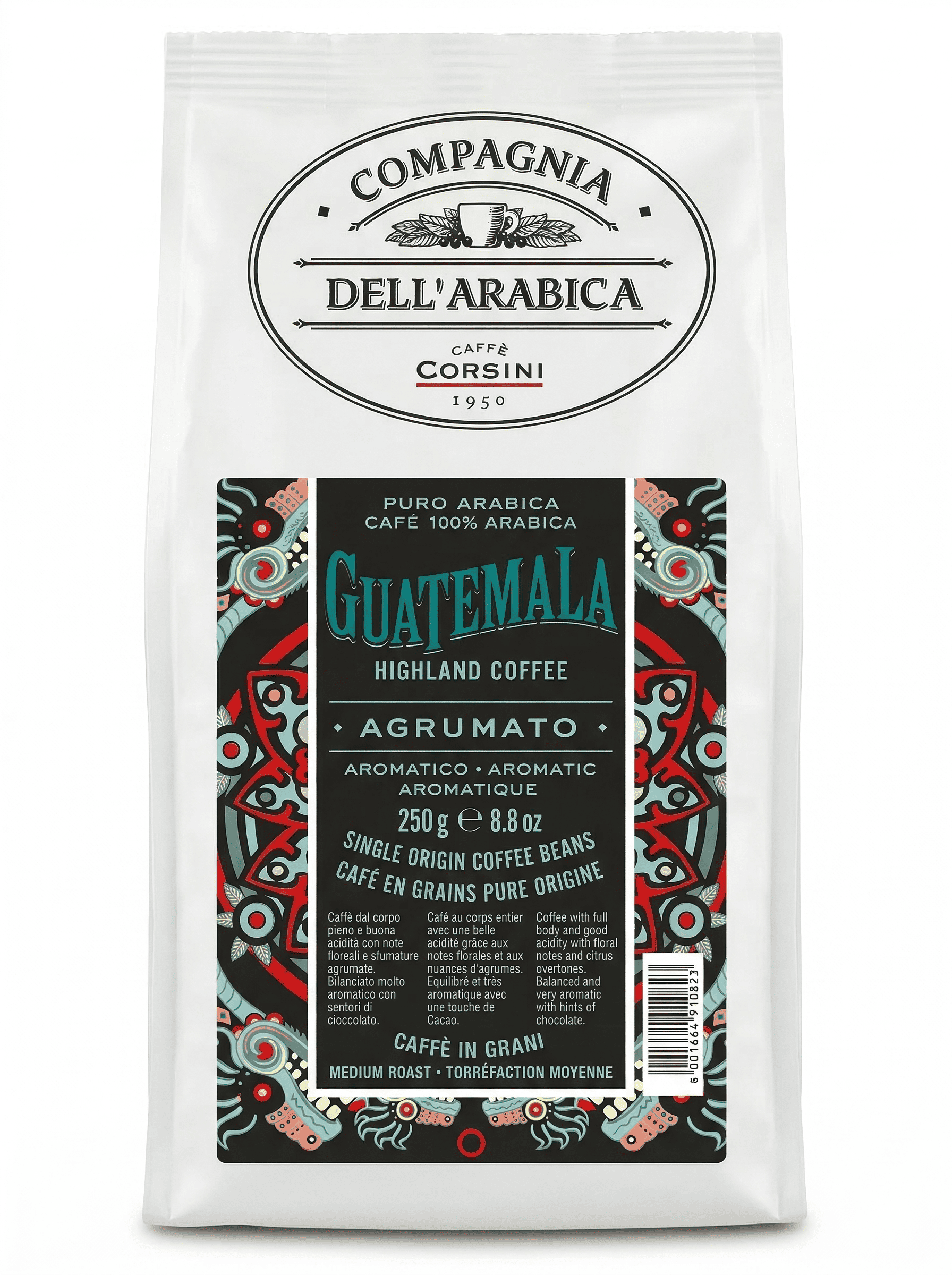 Café en grains Corsini Guatemala Huehuetenango 250g - 100% Arabica pure origine - torréfaction toscane