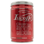 Café en grains Lucaffé Classic 250g — boîte aluminium — 80% Arabica 20% Robusta — torréfaction italienne