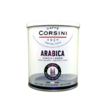 Café en grains Corsini Arabica 250g — boîte aluminium — 100% Arabica — torréfaction toscane
