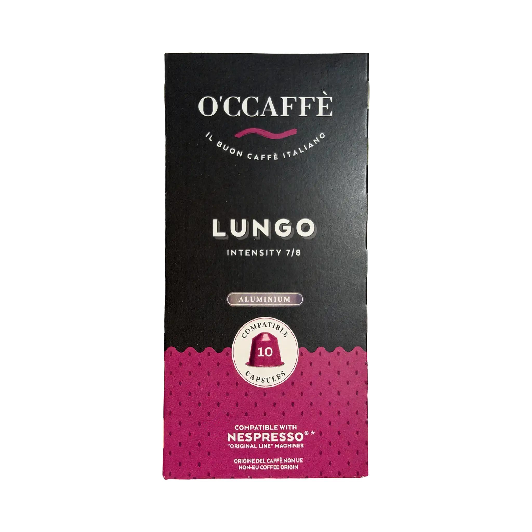 Capsules O'CCAFFÈ Lungo compatibles Nespresso® x10 -torréfaction italienne