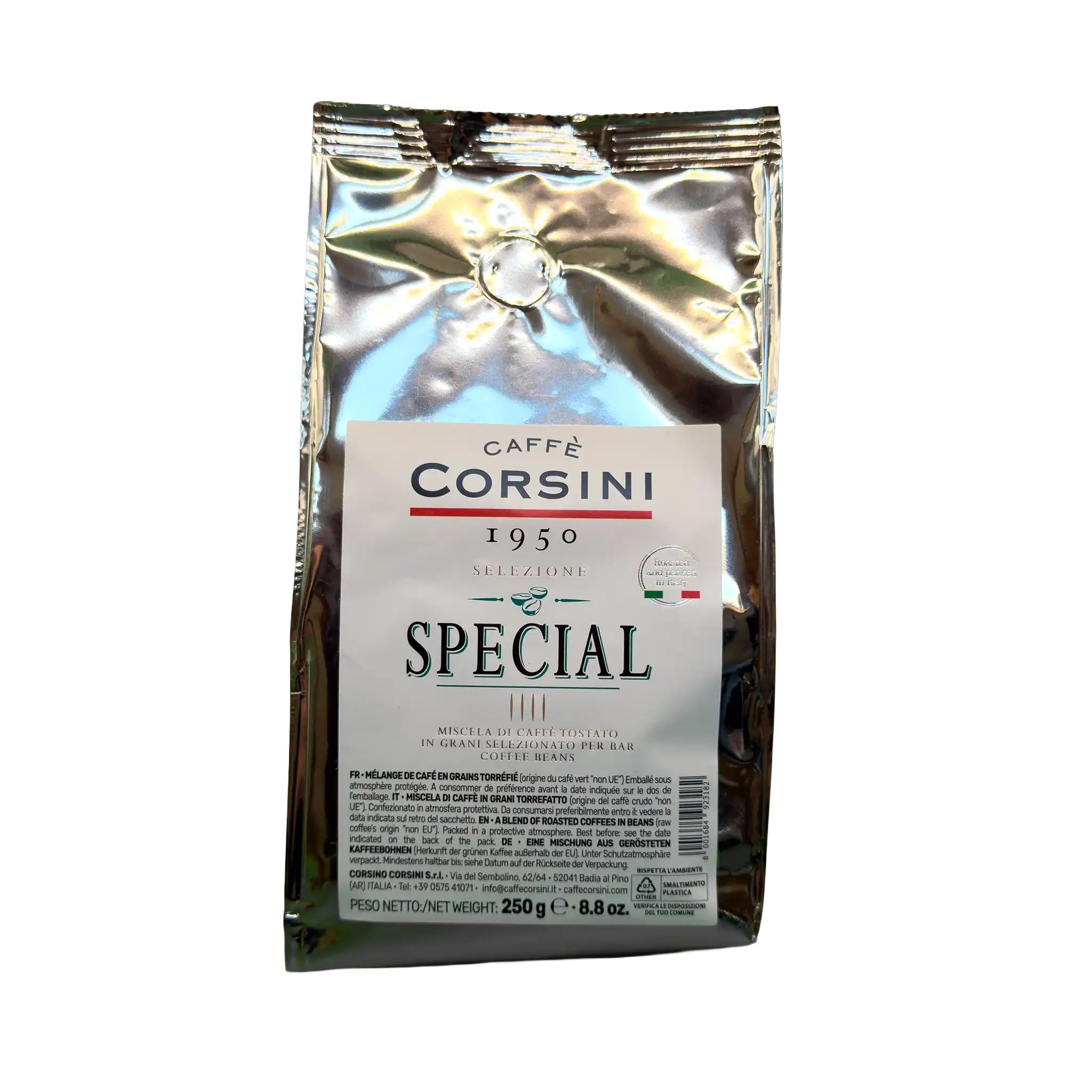 Café en grains Corsini Special 250g — 70% Arabica 30% Robusta — torréfaction italienne
